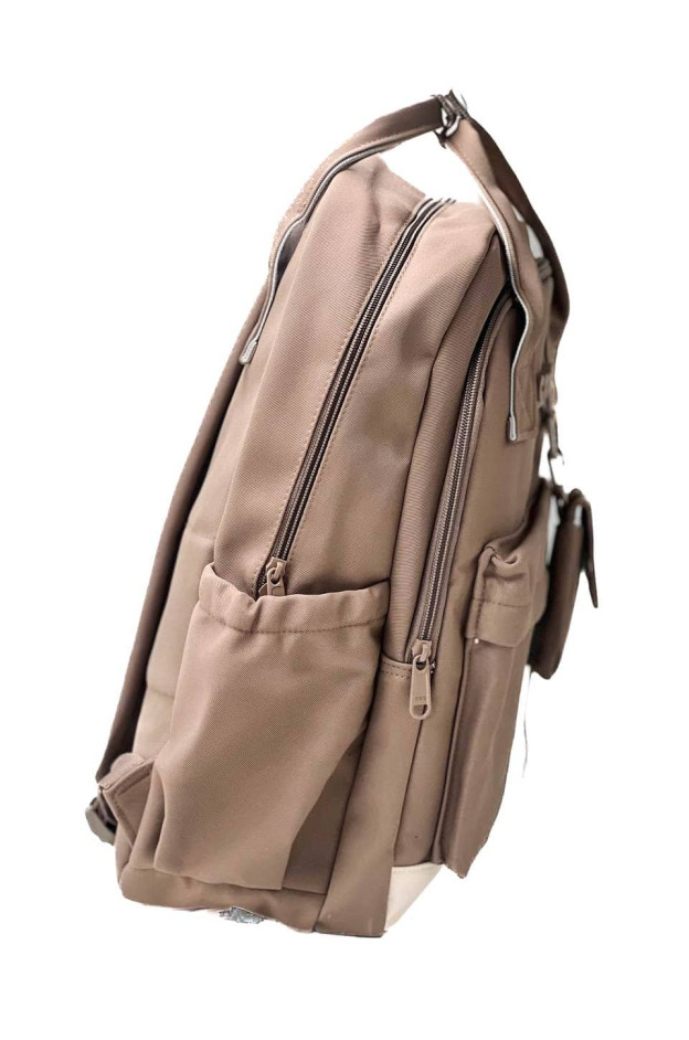 Рюкзак для дівчинки S433 текстиль коричневий 42*30*16 COXXOE