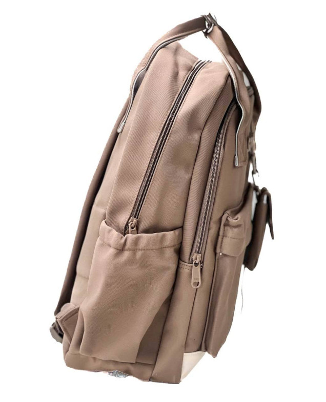 Рюкзак для дівчинки S433 текстиль коричневий 42*30*16 COXXOE