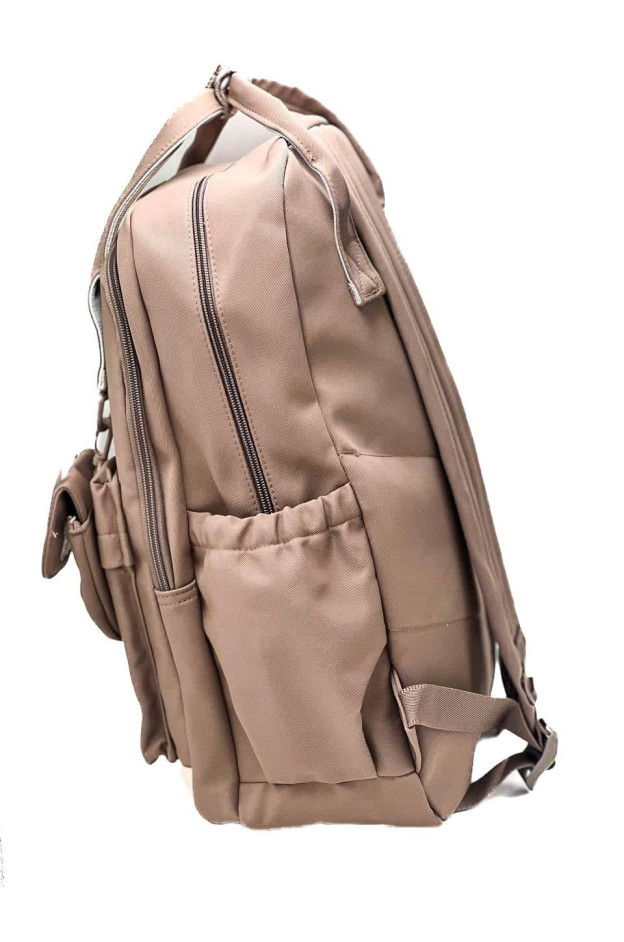 Рюкзак для дівчинки S433 текстиль коричневий 42*30*16 COXXOE