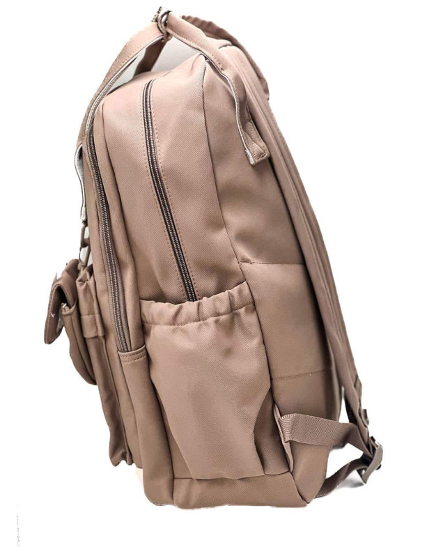 Рюкзак для дівчинки S433 текстиль коричневий 42*30*16 COXXOE