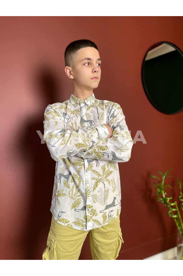 Сорочка для хлопчиків 60226884-907 з котону дизайн сафарі 116(р)