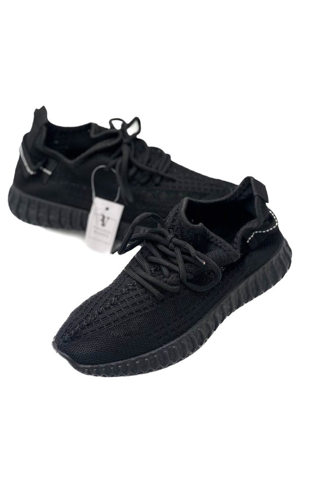 Кросівки для дівчинки або для хлопчика на літо 20-921 сітка чорний Yeezy 36(р) 