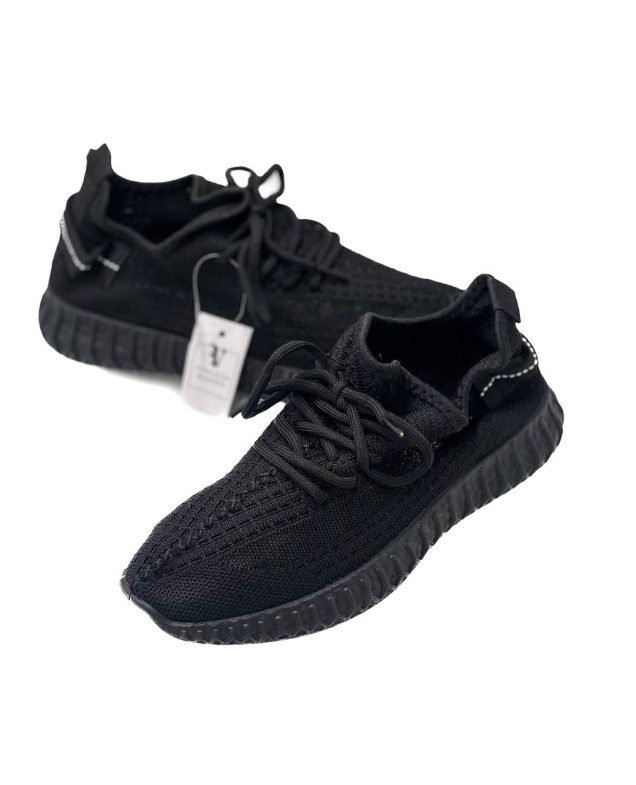 Кросівки для дівчинки або для хлопчика на літо 20-921 сітка чорний Yeezy 36(р) 