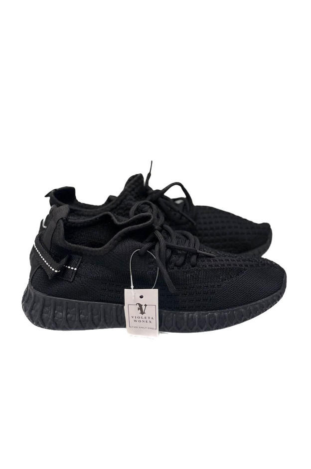 Кросівки для дівчинки або для хлопчика на літо 20-921 сітка чорний Yeezy 36(р) 