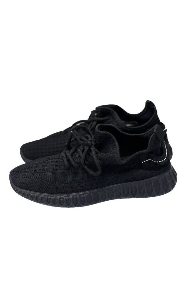 Кросівки для дівчинки або для хлопчика на літо 20-921 сітка чорний Yeezy 36(р) 