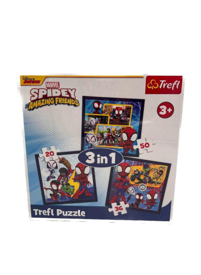 Пазл Trefi для дітей 34892 Spiderman:Команда спай 3 в1