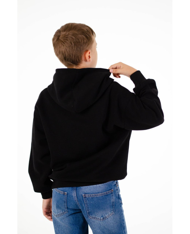 Худі для дівчинки або для хлопчика весна-осінь 6Q518 котон чорний Stussy 130(р) 