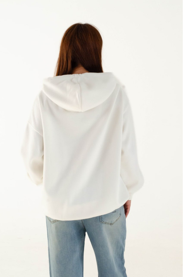 Худі для дівчинки весна-осінь 82049 котон молочний What you wear 160(р) 