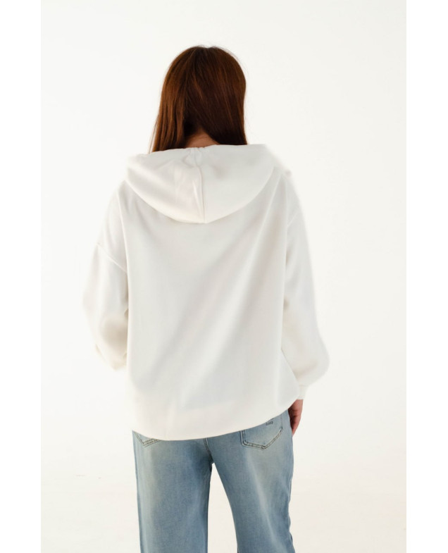 Худі для дівчинки весна-осінь 82049 котон молочний What you wear 160(р) 
