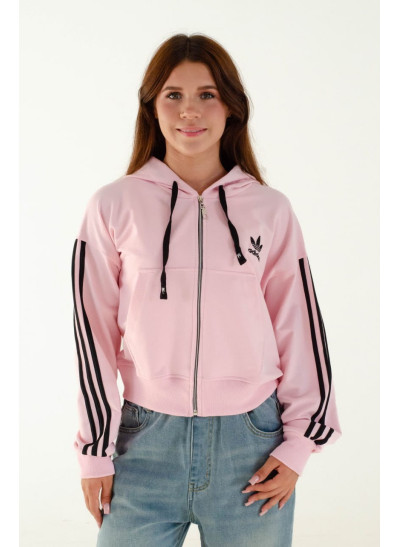 Зіп-худі для дівчинки весна-осінь 1402 котон рожевий Adidas S(р) 