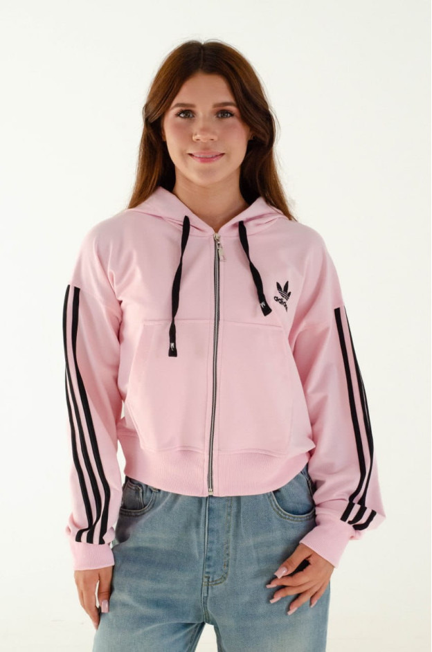 Зіп-худі для дівчинки весна-осінь 1402 котон рожевий Adidas S(р) 