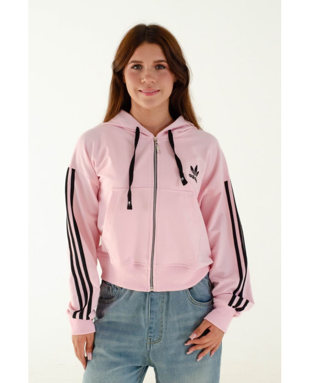 Зіп-худі для дівчинки весна-осінь 1402 котон рожевий Adidas S(р) 