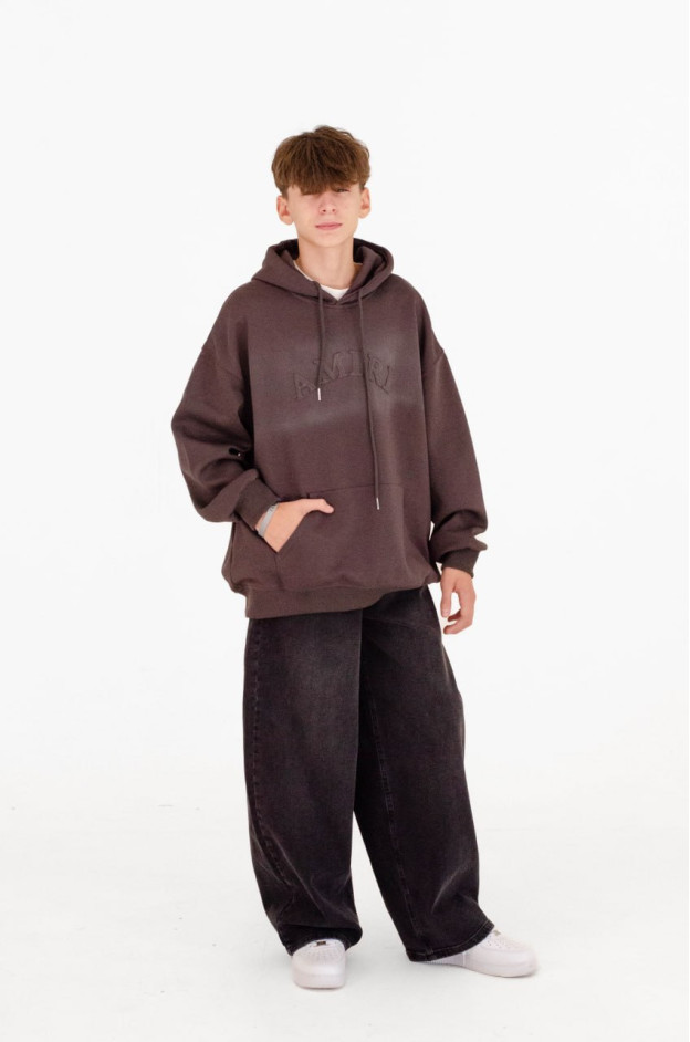 Худі для дівчинки або для хлопчика весна-осінь FC639 котон сірий Amiri 150(р) 