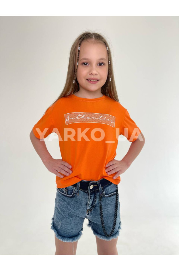 Футболка Туреччина літо uni 0711 котон Authentics оранж 134(р)