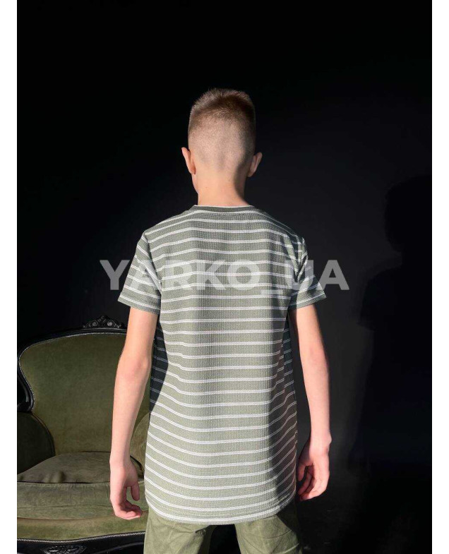 Футболка Blueland для хлопчиків на літо 12508 пе/віскоза оливка Famous 146(р)