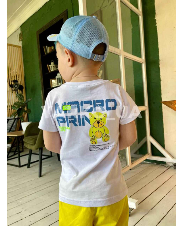 Футболка MAGO для хлопчиків на літо 3207 котон білий Primacro 86(р)