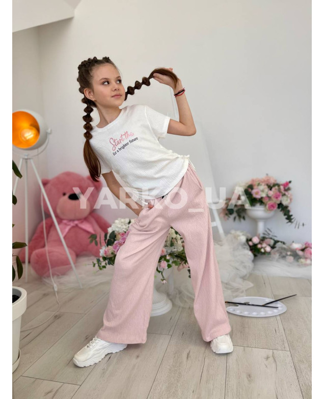 Футболка Viollen літо дів. 4913 котон Start the білий 128(р) 