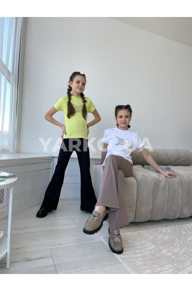 Футболка Viollen літо дів. 4875 котон you are style лайм 128(р) 