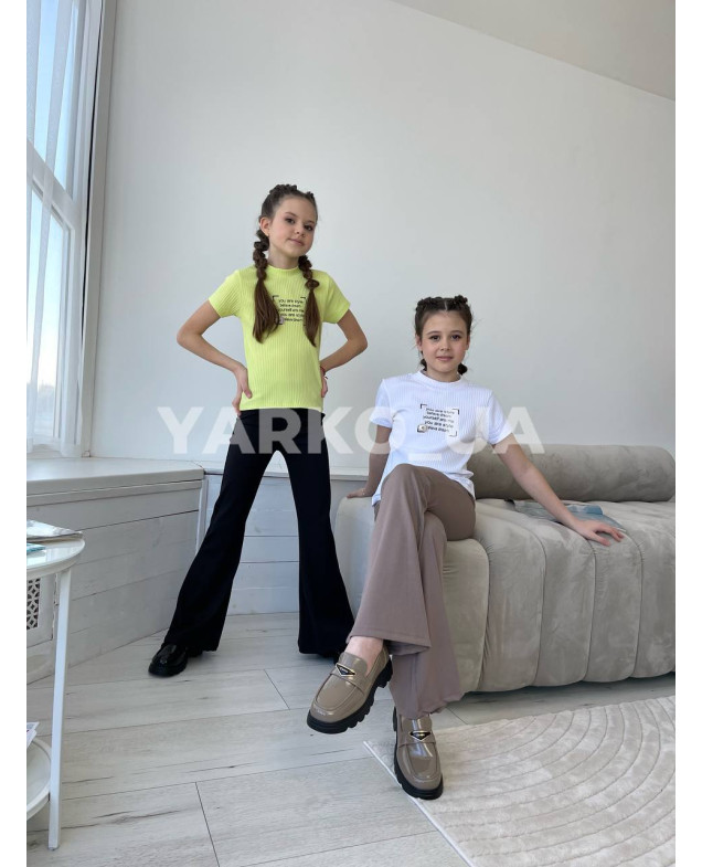 Футболка Viollen літо дів. 4875 котон you are style лайм 128(р) 