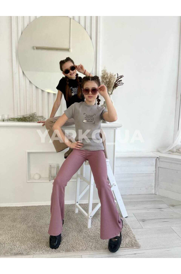 Футболка Viollen літо дів. 4875 котон you are style сірий 128(р) 