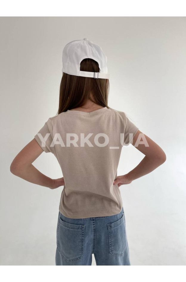 Футболка Туреччина літо для дівчаток 0700 котон/пе  you matter беж 128(р)