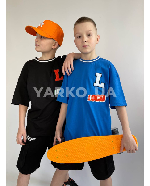 Футболка LOCOLOCO uni на літо 7045 з котону зелений буклє 140(р)