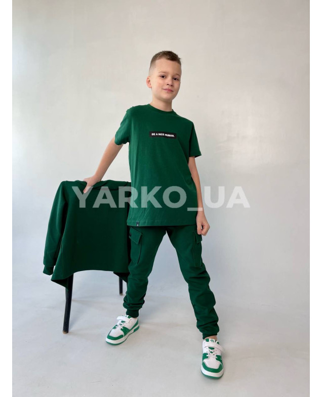Футболка DOFFBI для хлопчиків на літо 5494-4 з котону Nice Human червоний 176(р)