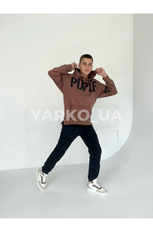 Худі для хлопців весна/осінь 5484-4 з котону мокко PUPLE 164(р)