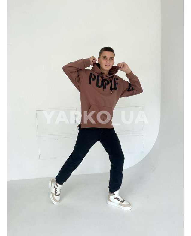 Худі для хлопців весна/осінь 5484-4 з котону мокко PUPLE 176(р)
