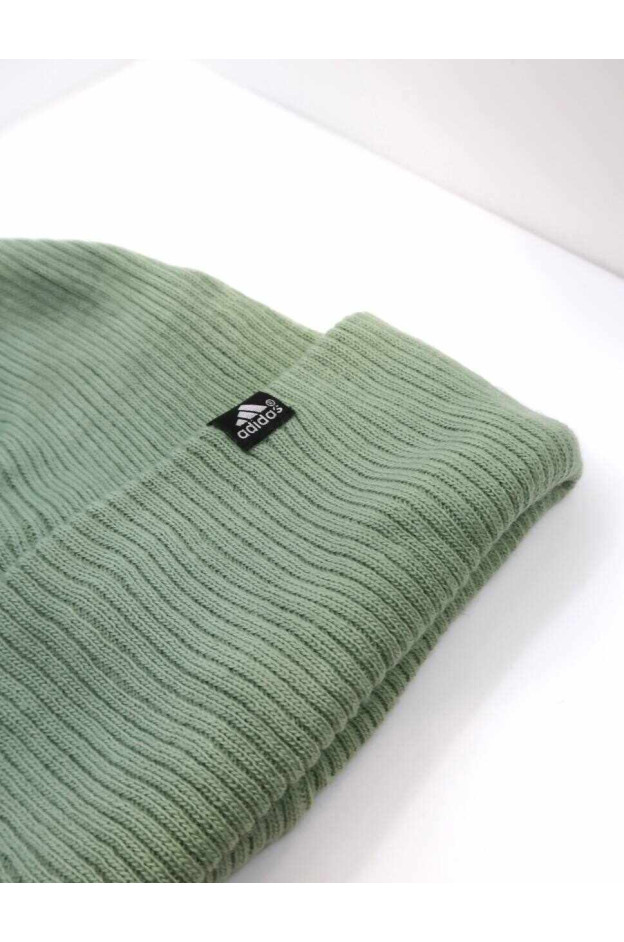 Шапка uni на зиму 995183 акрил/фліс Adidas оливка 53-57(р)