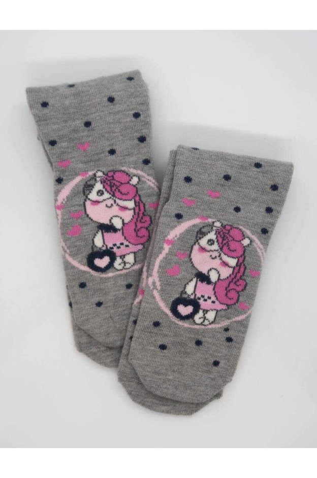 Шкарпетки для дівчаток весна/осінь 200418 з котону мультяшка 7-8(р)