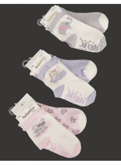 Шкарпетки для дівчаток весна/осінь K44100 котон 2 пари CUTE 0-6(р)