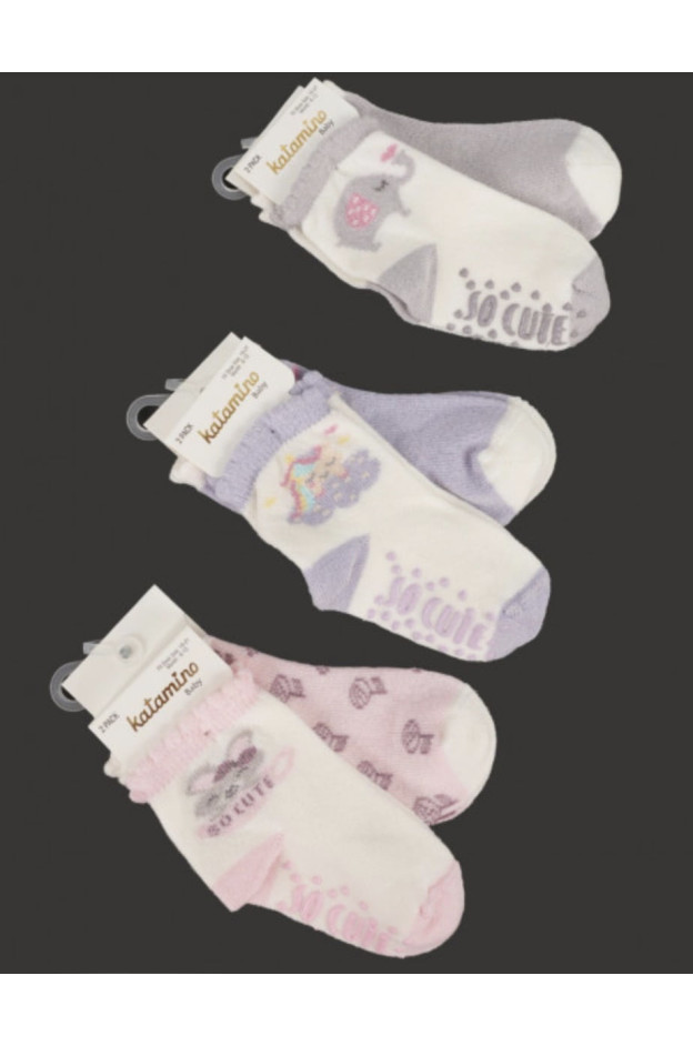 Шкарпетки для дівчаток весна/осінь K44100 котон 2 пари CUTE 0-6(р)