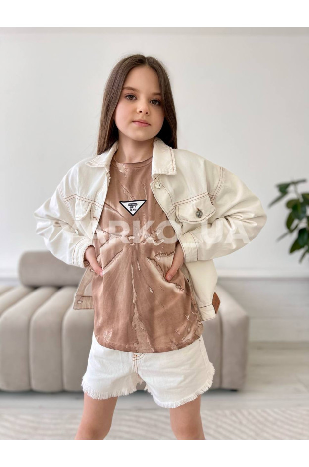 Шорти LOCOLOCO літо для дівчат 6063 котон Junior крем 134(р) 