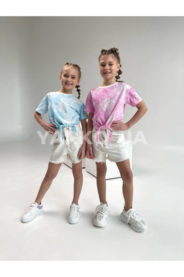Шорти LOCOLOCO літо для дівчат 6063 котон Junior крем 134(р) 