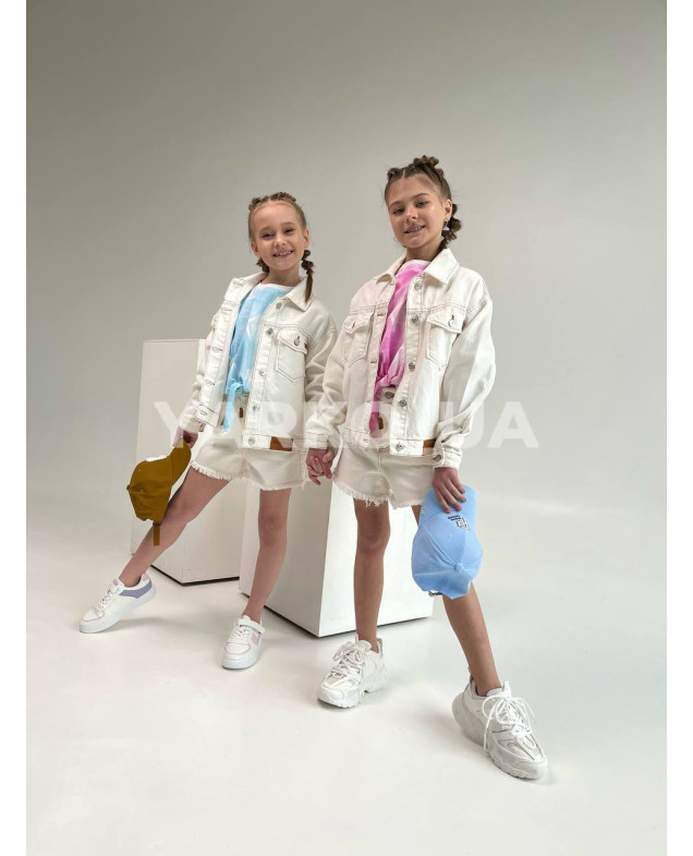 Шорти LOCOLOCO літо для дівчат 6063 котон Junior крем 134(р) 