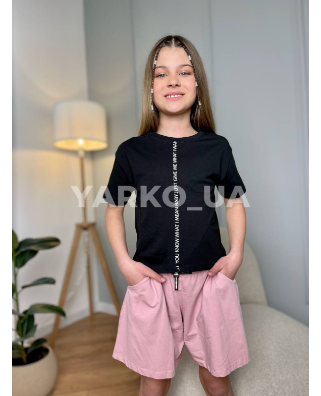 Шорти DOMINIK літо для дівчаток 7502 котон NEW пудра 140(р) 