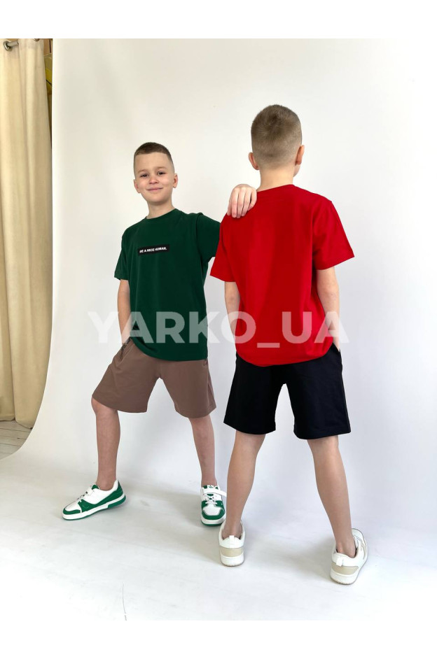 Шорти DOFFBI для хлопчиків на літо 6194-4 з котону чорний Powerful 170(р)