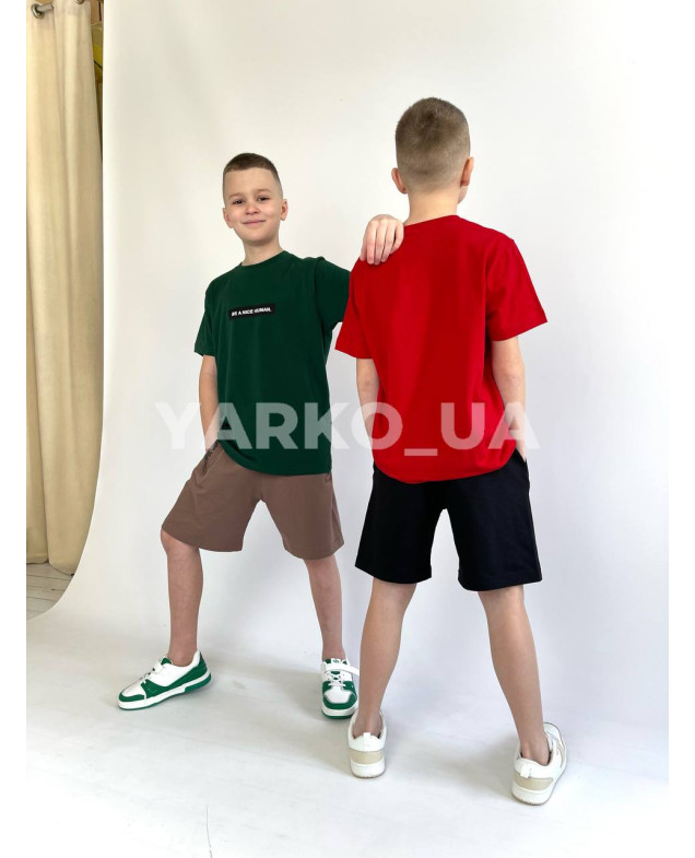 Шорти DOFFBI для хлопчиків на літо 6194-4 з котону чорний Powerful 170(р)