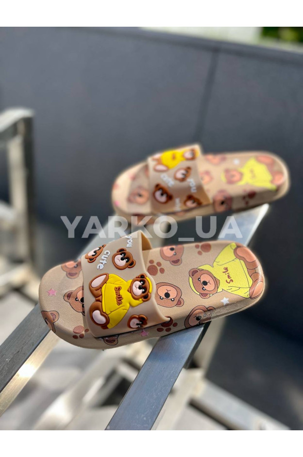 Шльопанці uni на літо A6615 гума беж cute 32-33(р)
