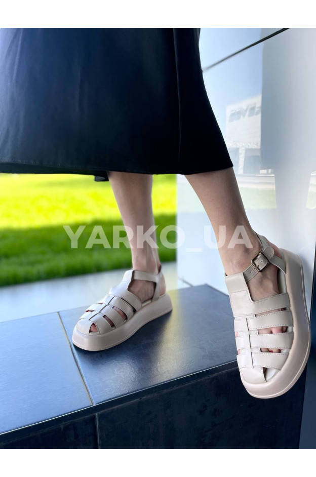 Босоніжки Vanessa для дівчат на літо L-198-01 натуральна шкіра чорний римські 37(р)