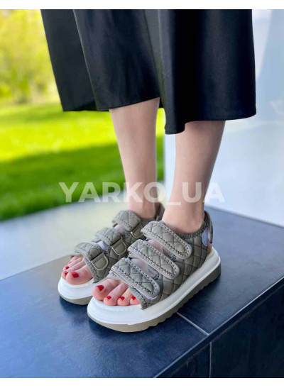 Босоніжки для дівчат QQ19-19 хакі з еко-шкіри 32(р)