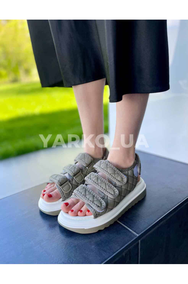 Босоніжки для дівчат QQ19-19 хакі з еко-шкіри 32(р)