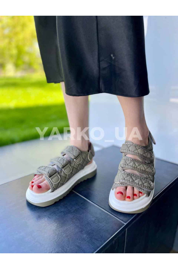 Босоніжки для дівчат QQ19-19 хакі з еко-шкіри 32(р)
