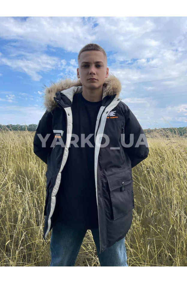 Куртка на зиму для хлопчиків 23306 з тінсулейту/натуральне хутро 150(L)(р)