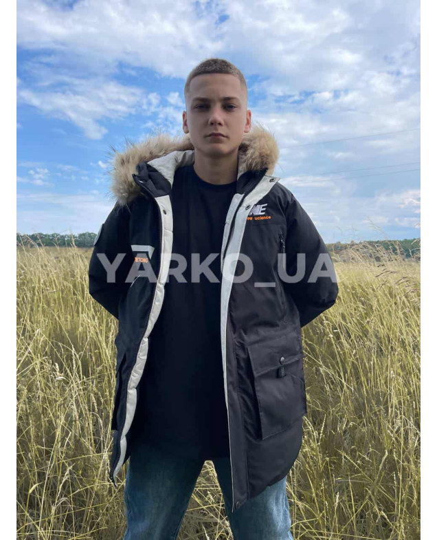 Куртка на зиму для хлопчиків 23306 з тінсулейту/натуральне хутро 150(L)(р)