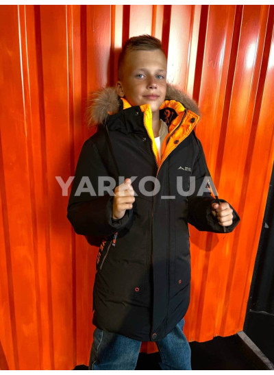 Куртка зимова для хлопчиків 23-1#-3# з холофайберу/котону чорний Give Up 110(р)
