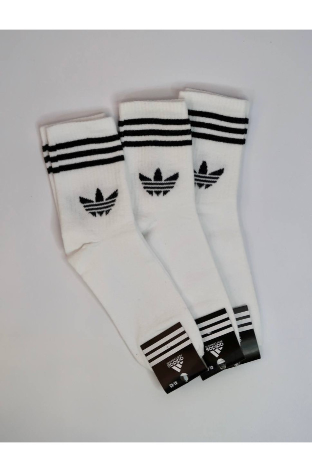 Шкарпетки uni весна/осінь 995581 котон білий Adidas високі 41-45(р) 