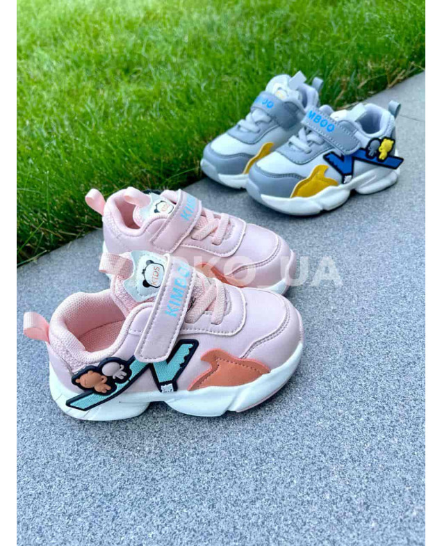 Кросівки для дівчаток весна/осінь JM2155-1F з еко-шкіри рожеві kids 21(р)
