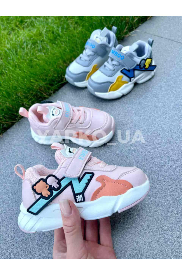 Кросівки для дівчаток весна/осінь JM2155-1F з еко-шкіри рожеві kids 21(р)